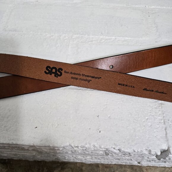 Size 46 SAS Brown Leather Belt - Picture 3 of 3